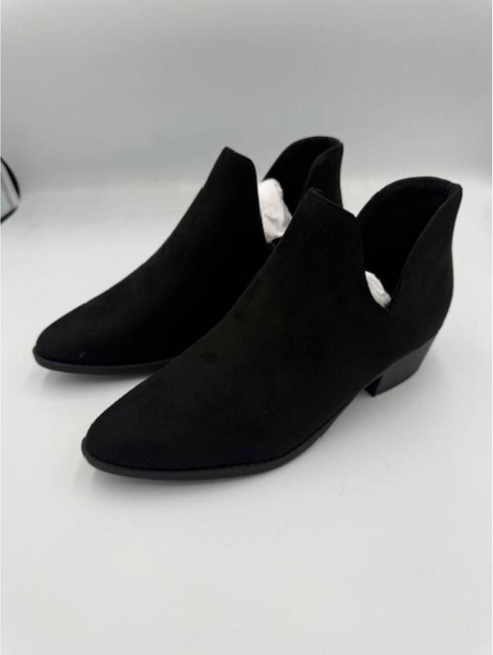 J.Adams 'Levi' Black Suede Ankle Bootie Size 7